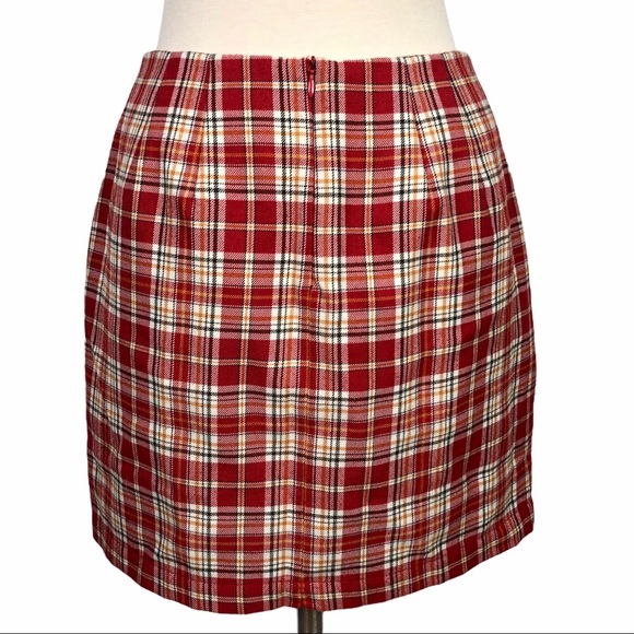Gap Red Tartan Plaid Mini Y2K Skirt Size 2 - Picture 3 of 6